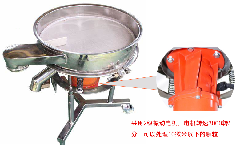 高頻篩特點(diǎn)：框體加高可防止?jié){液往外飛濺；加擋料板可加快排料，提高篩分效率