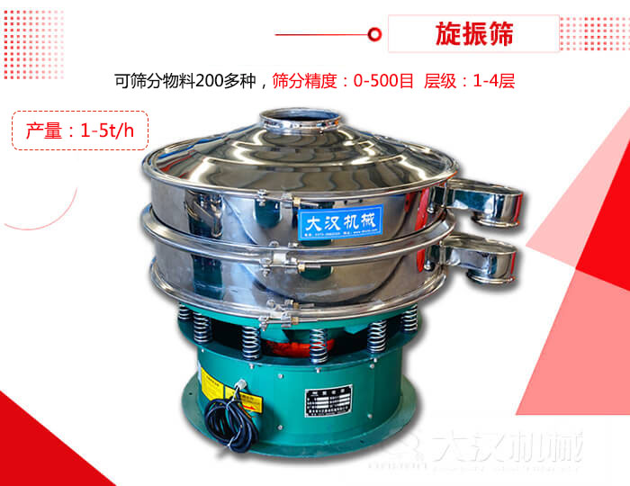 旋振篩可以特殊定制有：材質(zhì)方面包括：碳鋼，不銹鋼，全不銹鋼層級方面包括：單層，雙層，三層，四層等