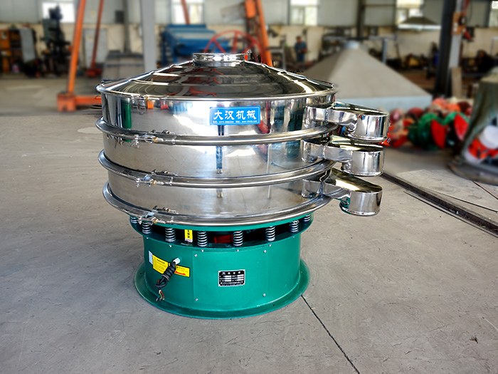 振動(dòng)篩粉機(jī)是一種高精的篩分機(jī)械，可用于粉末，液體以及顆粒狀物料的篩分，分級(jí)。